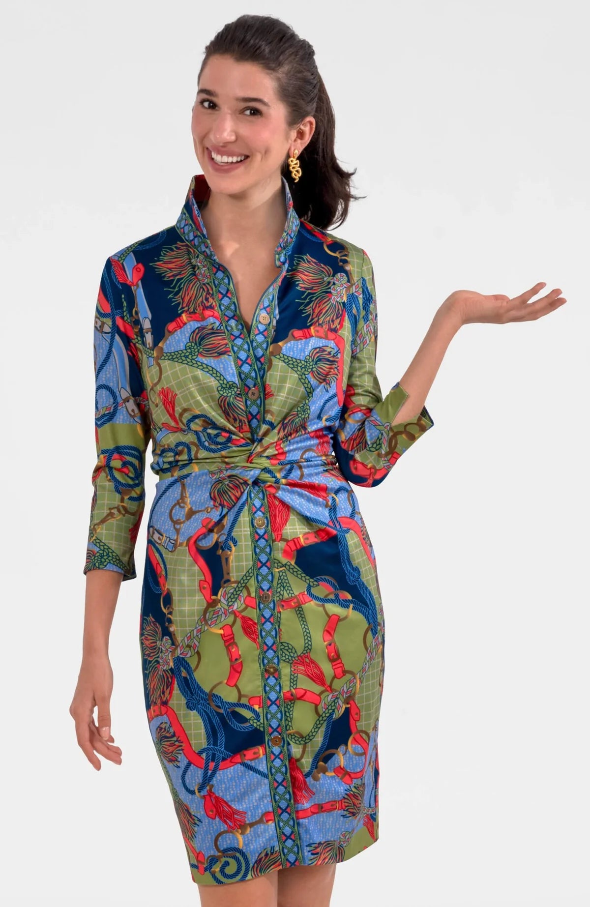 Gretchen Scott Twist and Shout Dress - Ditto Print