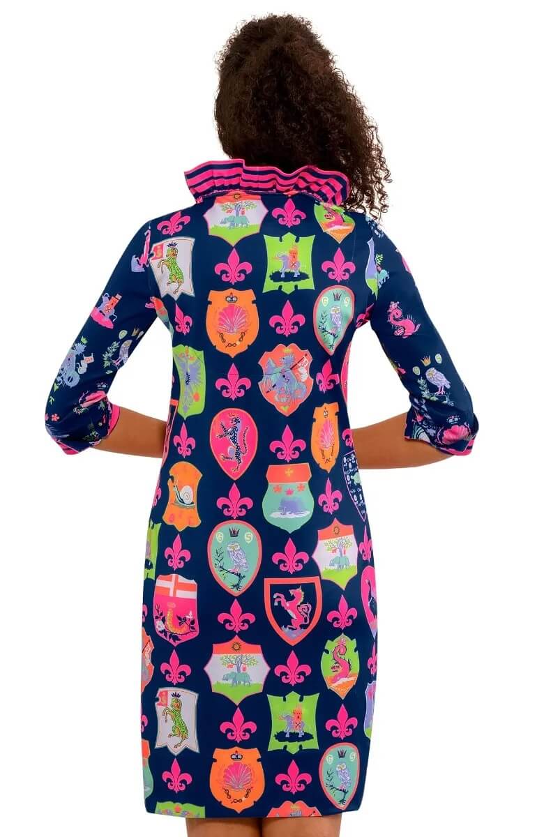 Gretchen Scott Ruffle Neck Dress