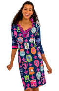 Gretchen Scott Ruffle Neck Dress