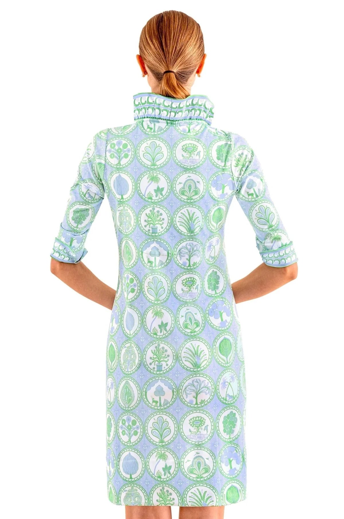 Gretchen Scott Ruffle Neck Dress