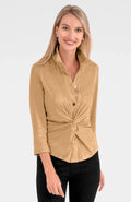 Gretchen Scott Suede Twist Top