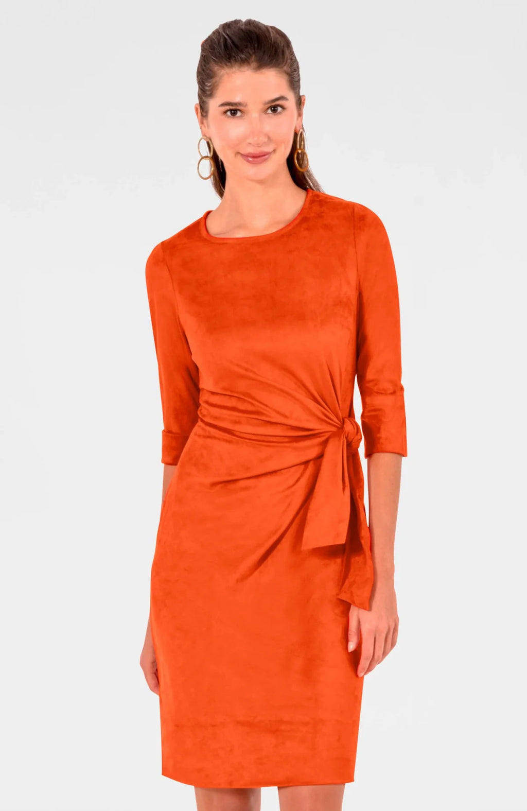 Gretchen Scott Cinch Tie Suede Dress