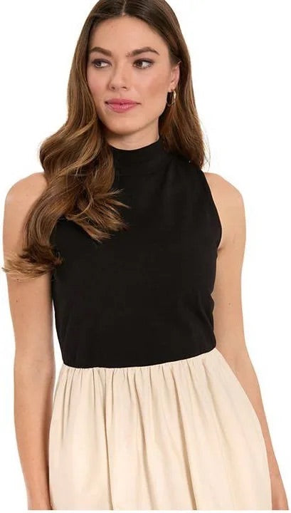 London Times Color Block Dress