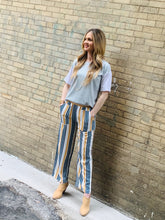 Load image into Gallery viewer, JOH..Triple Striped Palazzo Pocket Pant
